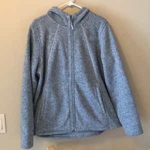North Face hooded zip sweater jacket